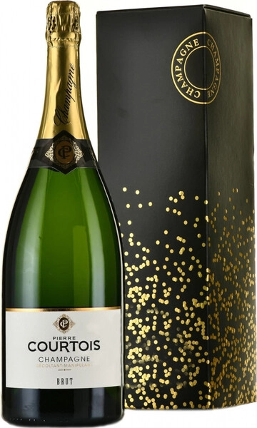 Шампанское Pierre Сourtois, Brut, Champagne AOC, gift box, 1.5 л