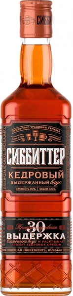Ликер Сиббиттер Кедровая выдержанная, настойка горькая (35%), 0.5 л
