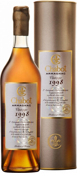 Арманьяк Chabot, 1998, gift tube, 0.7 л