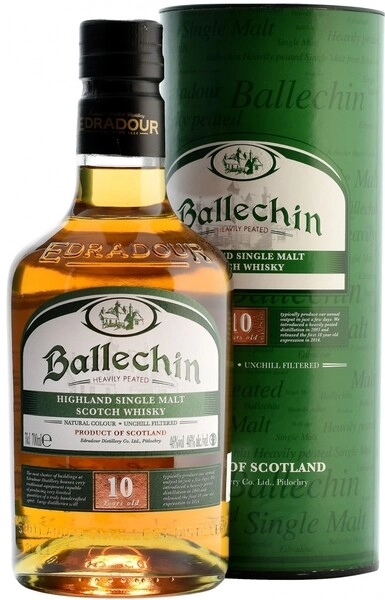 Виски Ballechin 10 Years Old, in tube, 0.7 л