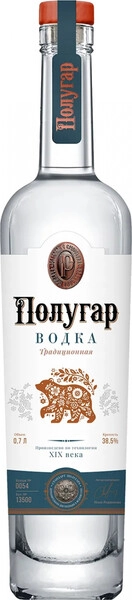 Водка "Полугар" Традиционная, 0.7 л