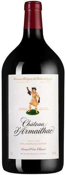 Вино Chateau d'Armailhac, Pauillac AOC 5-me Grand Cru Classe, 2001, 3 л