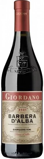 Вино Giordano Barbera d'Alba DOC, 2021