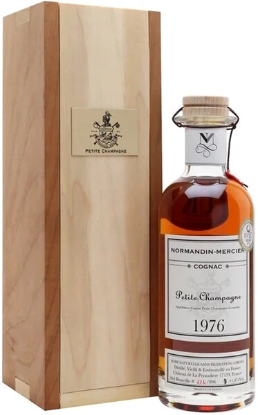 Коньяк Normandin-Mercier Petite Champagne AOC, 1976, wooden box, 0.5 л