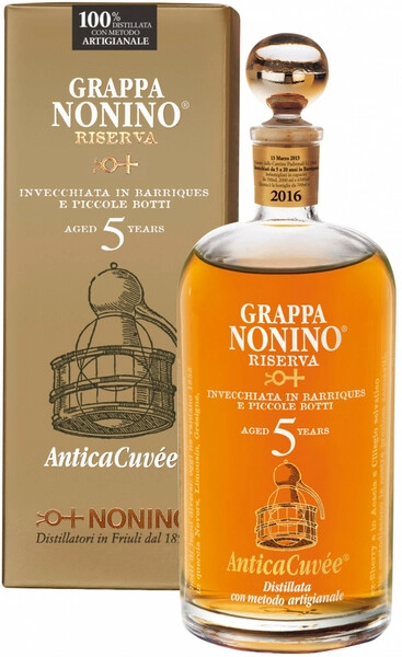 Граппа Grappa Nonino Riserva Antica Cuvee, gift box, 0.7 л