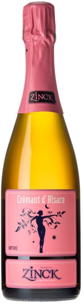 Игристое вино Domaine Zinck, Cremant d'Alsace Brut Rose AOC, 2022