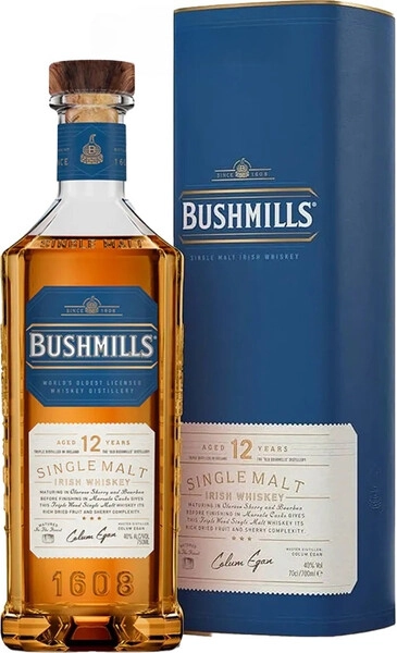 Виски Bushmills 12 Years Old Single Malt, in tube, 0.7 л