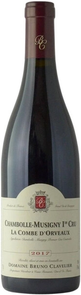 Вино Domaine Bruno Clavelier, Chambolle-Musigny 1er Cru La Combe d'Orveaux Vieilles Vignes AOC, 2017