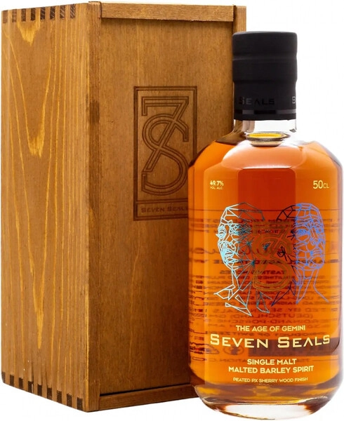 Виски Seven Seals Zodiac The Age of Gemini Single Malt, wooden box, 0.5 л