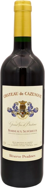 Вино Chateau de Cazenove Reserve Pradines, Bordeaux Superieur AOC, 2014