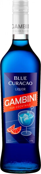Ликер KVKZ, Gambini Blue Curacao, 0.7 л