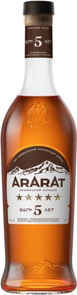 Коньяк "Арарат" 5 звезд, 0.5 л