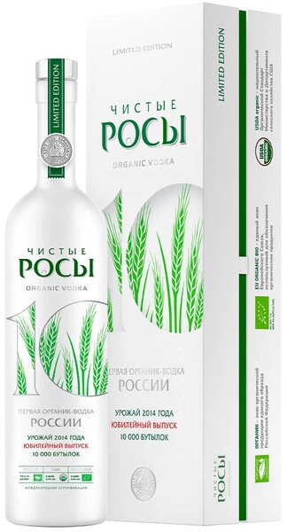 Водка "Чистые Росы", "Юбилейный Выпуск" в подарочной коробке, 0.7 л