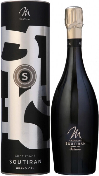 Шампанское Soutiran, Grand Cru Brut Millesime, Champagne AOC, 2018, in tube