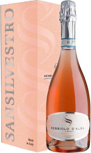 Игристое вино San Silvestro, Neboise Nebbiolo d'Alba DOC Brut, gift box