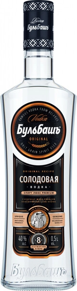 Водка Бульбашъ Солодовая, 0.5 л