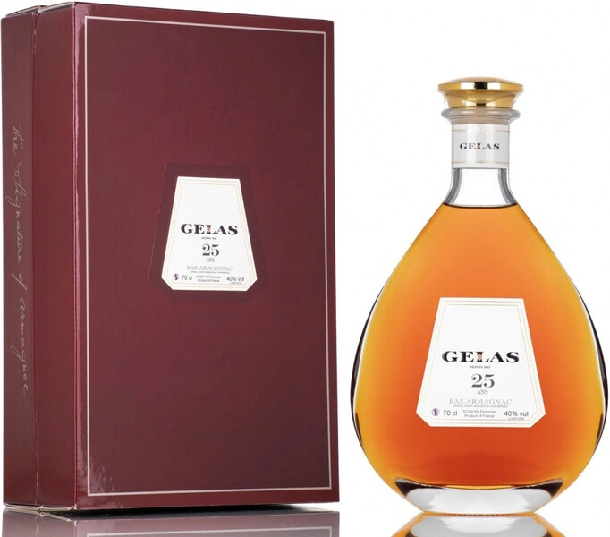 Арманьяк Gelas, Bas Armagnac 25 ans, in decanter & gift box, 0.7 л