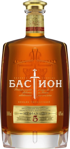 Коньяк Бастион 5 лет выдержки, 1 л