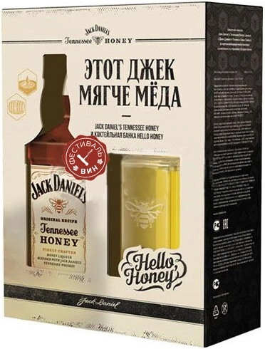 Виски Jack Daniel's Tennessee Honey, gift box with cocktail can, 0.7 л