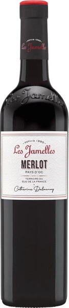 Вино Les Jamelles, Merlot, Pays d'Oc IGP, 2023