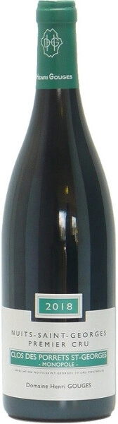 Вино Domaine Henri Gouges, Nuits-St-Georges 1er Cru AOC Clos des Porrets St-Georges, 2018