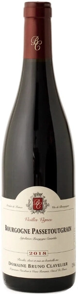 Вино Domaine Bruno Clavelier, Bourgogne Passetoutgrain Vieilles Vignes AOC, 2018