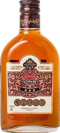 Коньяк Российский 3 Звездочки, 250 мл