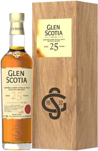 Виски Glen Scotia 25 Years Old, wooden box, 0.7 л
