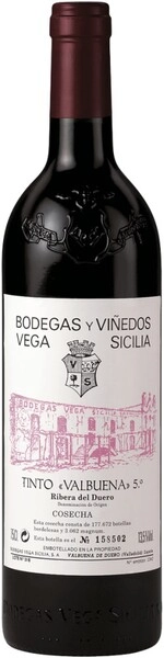 Вино Bodegas Vega Sicilia, Ribera del Duero DO Valbuena 5, 2012