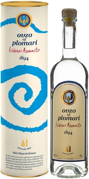 Водка Isidoros Arvanitis, Ouzo Plomari, in tube, 0.7 л