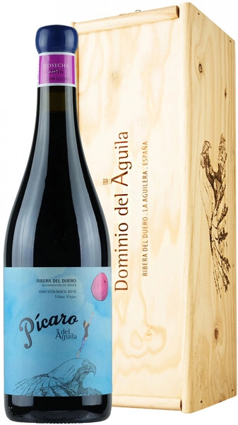 Вино Dominio del Aguila, Picaro del Aguila, Ribera del Duero DO, 2021, wooden box, 1.5 л