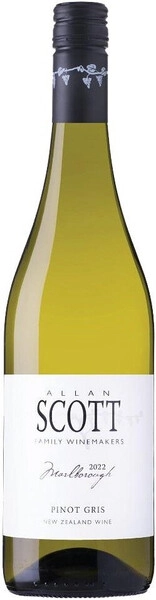 Вино Allan Scott, Pinot Gris, Marlborough, 2022
