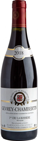 Вино Domaine Harmand-Geoffroy, Gevrey-Chambertin 1er Cru La Bossiere Monopole AOC, 2018