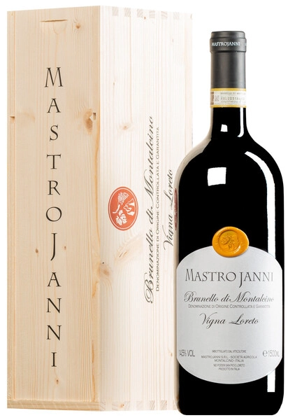 Вино Mastrojanni, Vigna Loreto Brunello di Montalcino DOCG, 2015, wooden box, 1.5 л